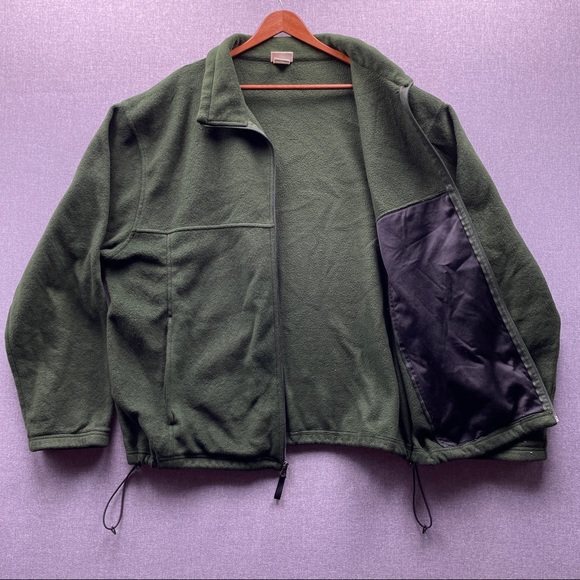 Bass Pro Shops Burgundy Full Zip Pocketed Cinch Waist Soft Fleece Jacket XL - Picture 2 of 8